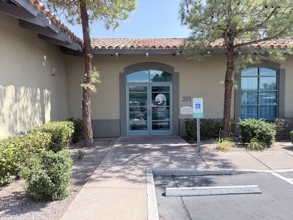 Exterior entrance to Serene Path Wellness Suite 201